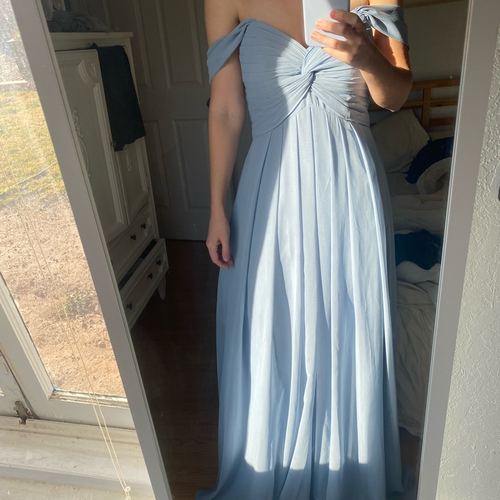 Azazie Kaitlynn Dress in Dusty Blue